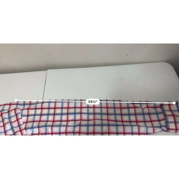 Wrangler Red Blue Plaid Cowboy Cut Button Down Shirt Men's - Picture 9 of 10